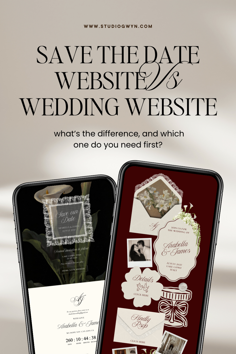 Save the Date Website vs Wedding Website: What’s the Difference and Which Do You Need First?