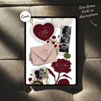 Wedding Website Template with RSVP (Envelope 05 - Green, Pink + Burgundy)