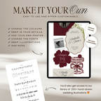 Wedding Website Template with RSVP (Burgundy & Ivory)
