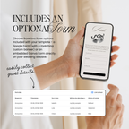 Save The Date Website Template (Romantic 01 - Ivory & Black)