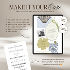 Wedding Website Template with RSVP (Blue & Green)