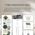 Wedding Website Template with RSVP (White & Green)