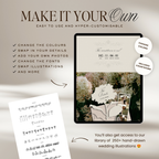 Heirloom Lace & Swan Wedding Website Template with RSVP (Blue & Pink)