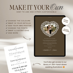 Old Money Lace Wedding Website Template with RSVP (Lace 02)