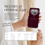 Save The Date Wedding Website Template (Photo Booth Animation 01 - Burgundy)