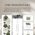 Wedding Website Template with RSVP (Sage & Ivory)