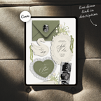 Wedding Website Template with RSVP (Envelope 05 - Sage Green + Ivory)
