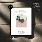 Save The Date Wedding Website Template (Pink & Green)