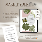 Wedding Website Template with RSVP (Pink & Green)