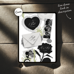 Wedding Website Template with RSVP (Envelope 05 - Black & White)