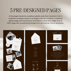 Wedding Website Template with RSVP (Burgundy)