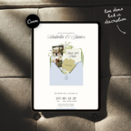 Save The Date Wedding Website Template (Blue & Green)