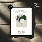Save The Date Wedding Website Template (White & Green)