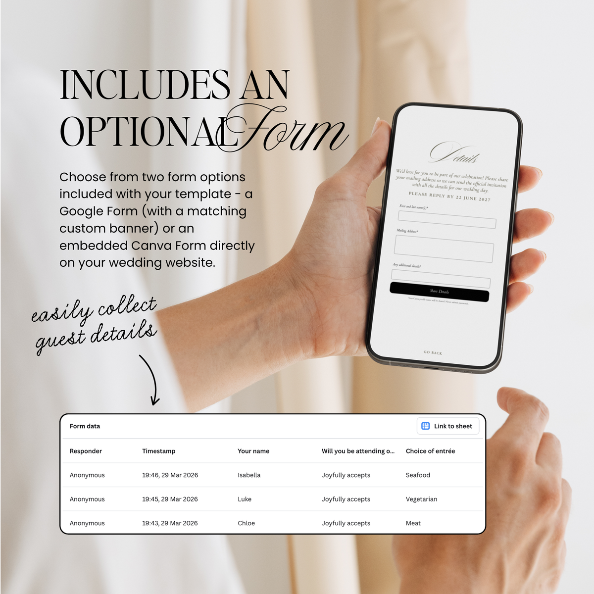 Save The Date Wedding Website Template (Envelope 05 - Black + White)
