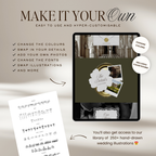 Old Money Wedding Website Template with RSVP (Olive)