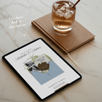 Save The Date Wedding Website Template (Brown & Dusty Blue)