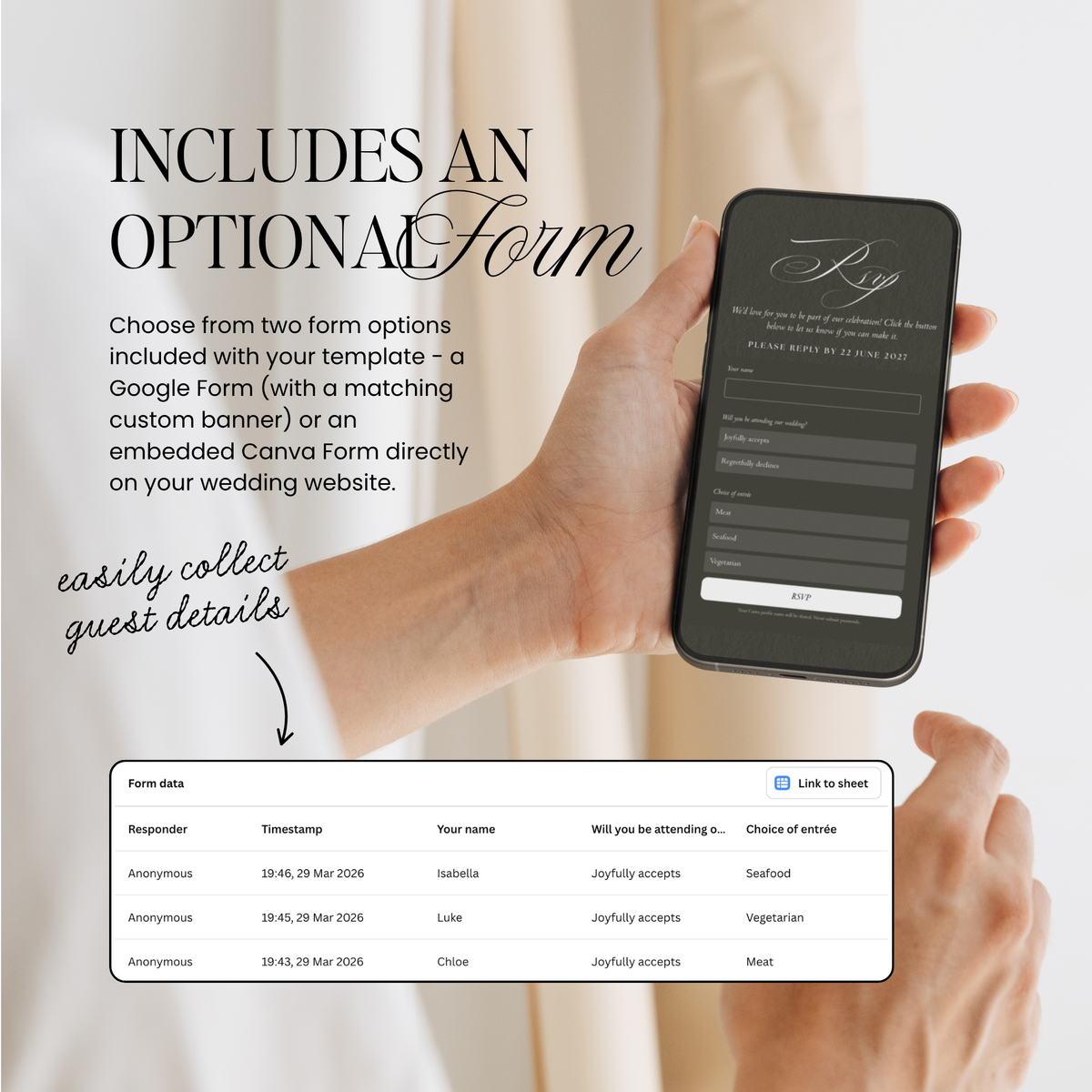 Lace Wedding Website Template with RSVP (Lace 0501)