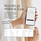 Save The Date Wedding Website Template (Envelope 05 - Green, Pink + Burgundy)