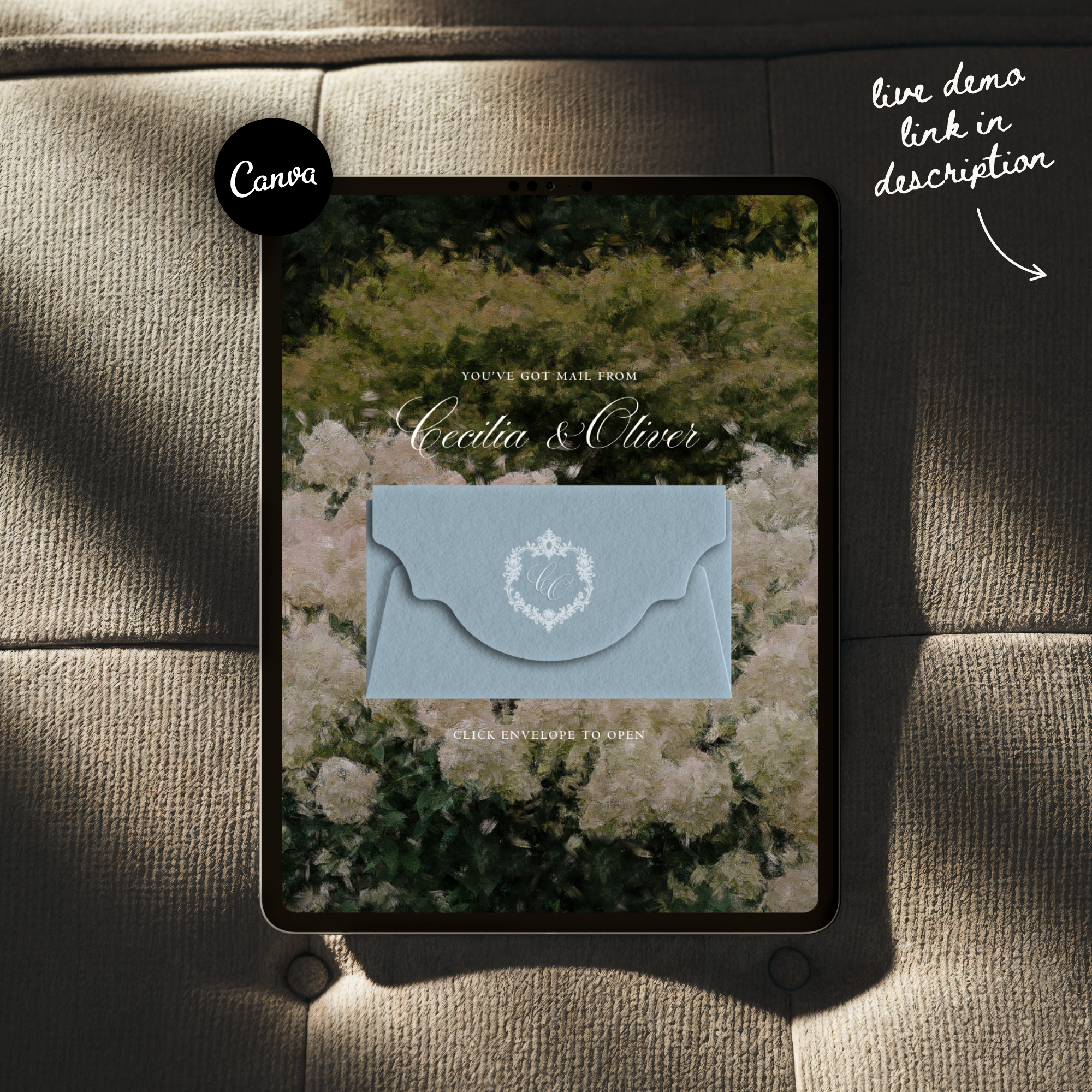 Heirloom Save The Date Website Template (Blue & Pink)