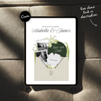 Save The Date Wedding Website Template (White & Green)