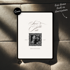 Save The Date Website Template (Romantic 01 - Ivory & Black)