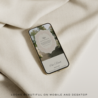 Heirloom Lace & Swan Wedding Website Template with RSVP (Blue & Pink)