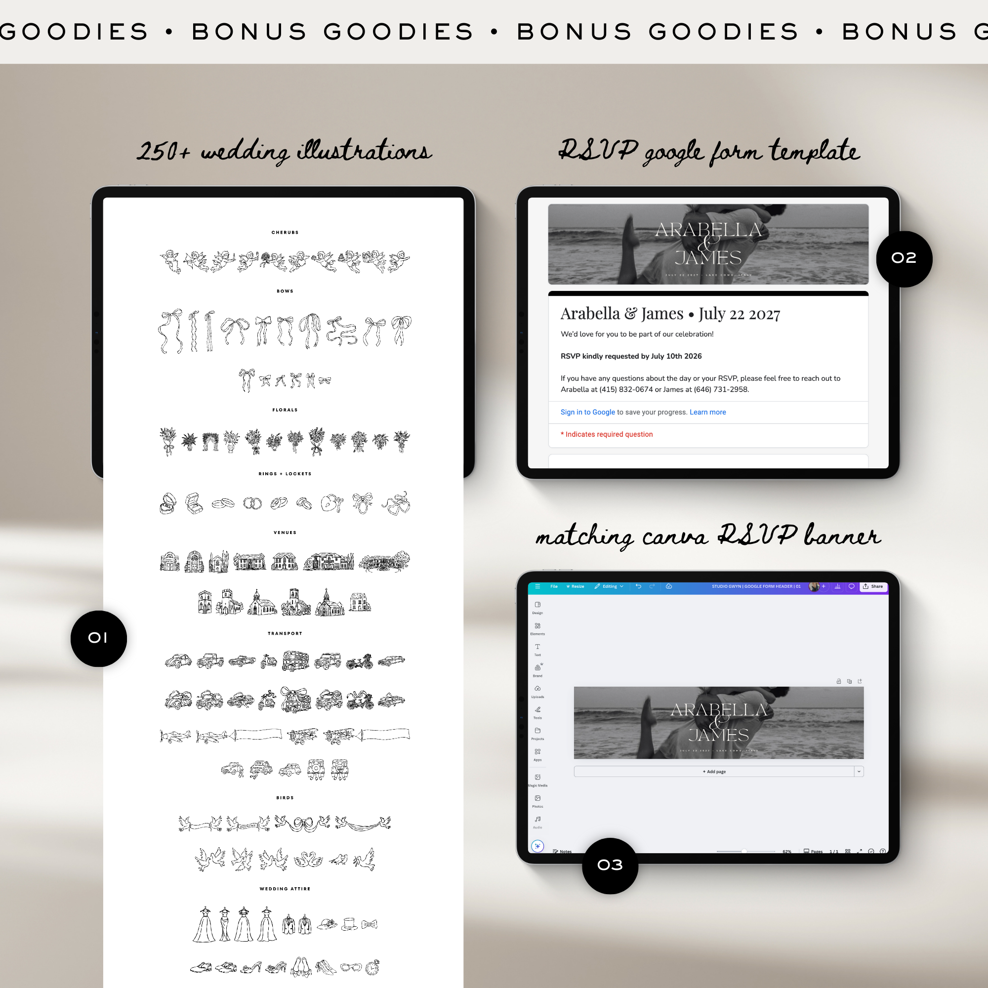 Elegant Minimal Wedding Website Template with RSVP