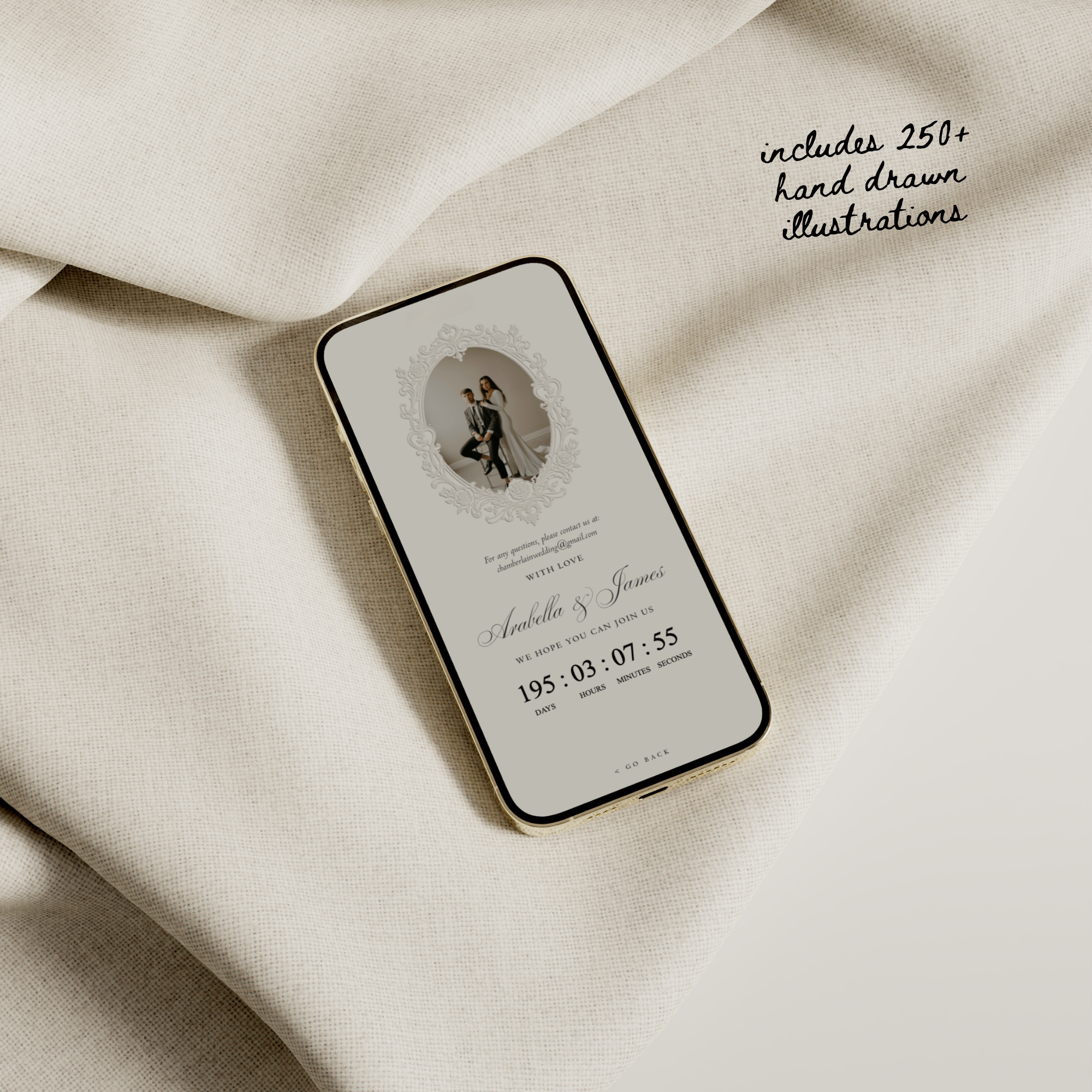 Old Money Save The Date Website Template (Lace 04)