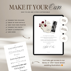Wedding Website Template with RSVP (Envelope 06 - Green + Burgundy)