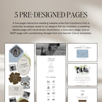 Wedding Website Template with RSVP (Brown & Dusty Blue)