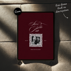 Save The Date Website Template (Romantic 01 - Burgundy)
