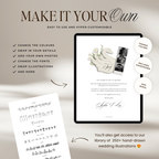 Wedding Website Template with RSVP (Envelope 06 - Sage Green + Ivory)