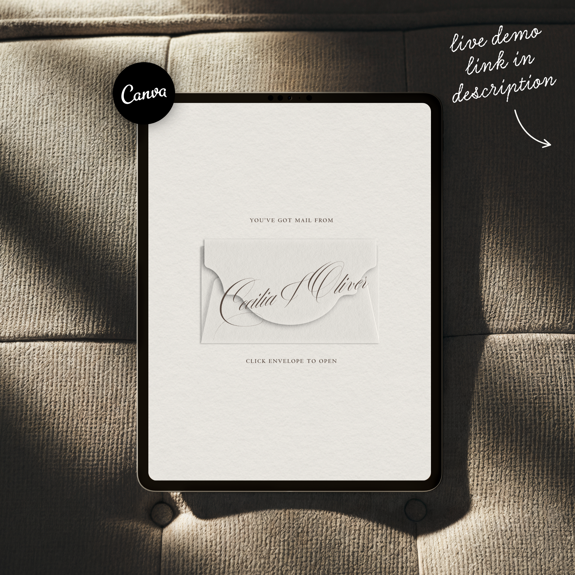 Save The Date Website Template (Vintage 01 - Ivory)