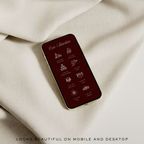 Old Money Wedding Website Template with RSVP (Burgundy)