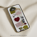 Wedding Website Template with RSVP (Envelope 04 - Olive Green & Burgundy)