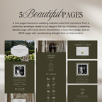 Old Money Wedding Website Template with RSVP (Olive)