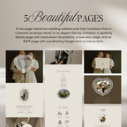 Old Money Lace Wedding Website Template with RSVP (Lace 04)