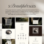 Old Money Lace Wedding Website Template with RSVP (Lace 01)