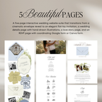 Wedding Website Template with RSVP (Blue & Green)