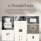 Heirloom Lace & Swan Wedding Website Template with RSVP (Ivory 02)