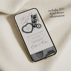 Save The Date Website Template (Romantic 01 - Ivory & Black)