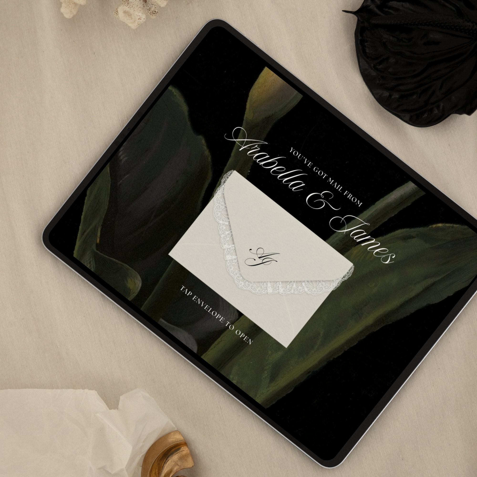 Old Money Save The Date Website Template (Lace 01)