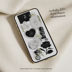 Wedding Website Template with RSVP (Envelope 05 - Black & White)
