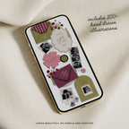 Wedding Website Template with RSVP (Envelope 06 - Chartreuse, Pink + Burgundy)
