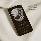 Save The Date Wedding Website Template (Photo Booth Animation 01 - Brown)