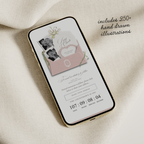 Save The Date Wedding Website Template (Envelope 07 - Pink + Ivory)
