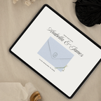 Save The Date Wedding Website Template (Blue & Green)