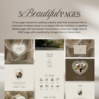 Old Money Lace Wedding Website Template with RSVP (Lace 02)