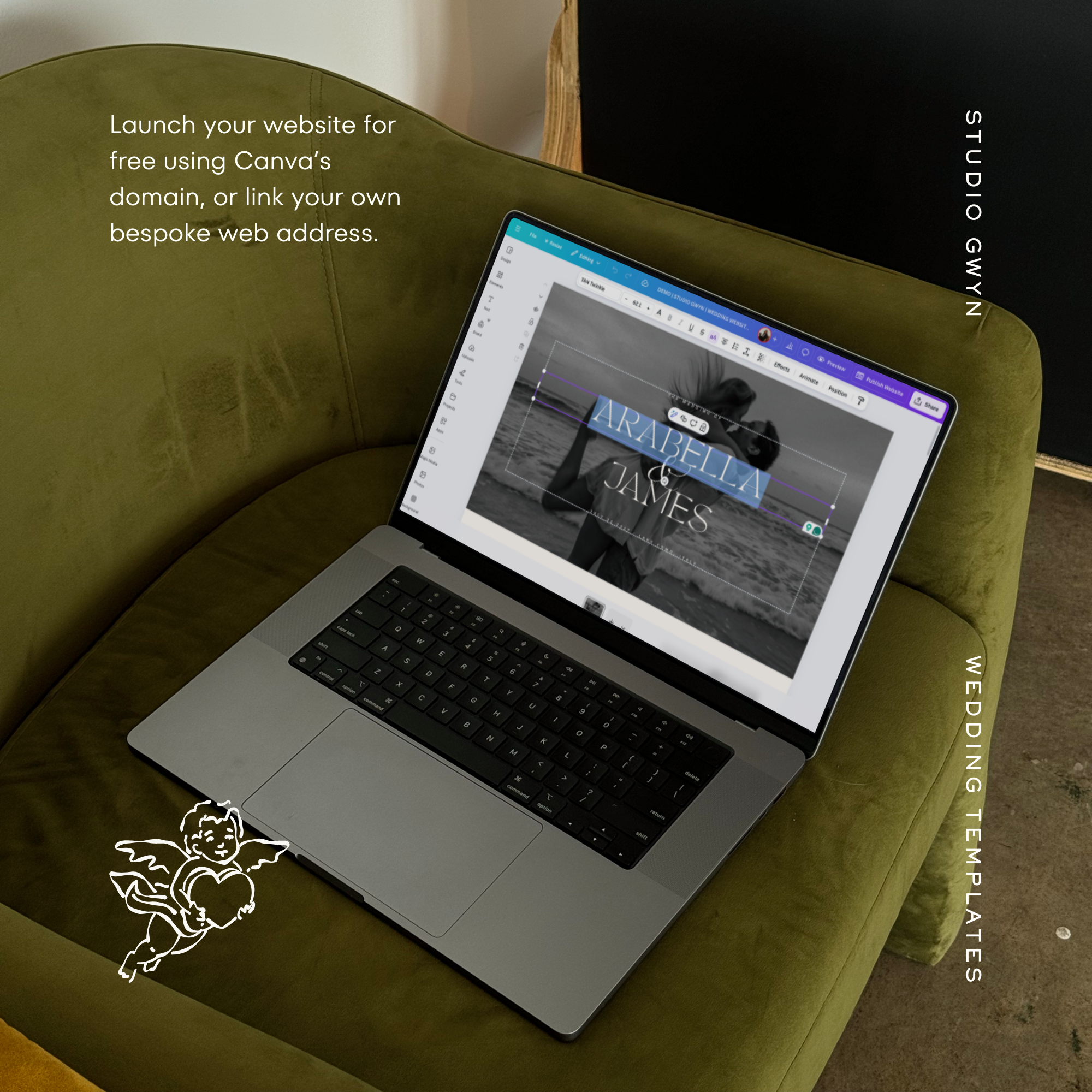 Elegant Minimal Wedding Website Template with RSVP