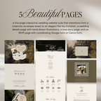 Old Money Lace Wedding Website Template with RSVP (Lace 03)